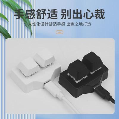 二键usb自定义机械小键盘键盘宏可编程快捷键一键密码游戏辅助2键