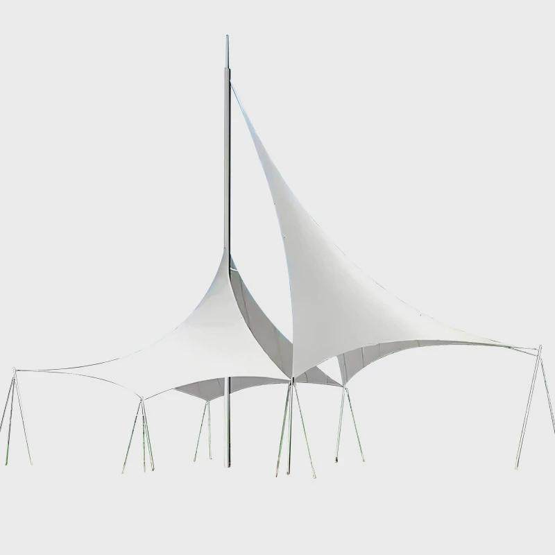膜结构景观棚户外广场防晒景区遮阳棚供应休息庭院家用凉棚钢加厚