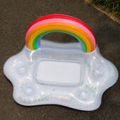 工厂直供ins热卖 充气彩虹冰吧云朵杯垫托盘水上杯托拱门彩虹