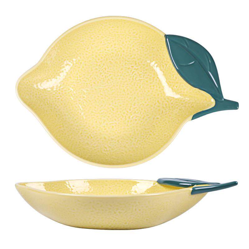 柠檬造型盘子陶瓷餐具异型碗可爱碗碟家用个性饭碗创意沙拉碗水果,家装主材,台上艺术碗盆,淘宝优惠券,粉丝福利购,淘宝优惠卷