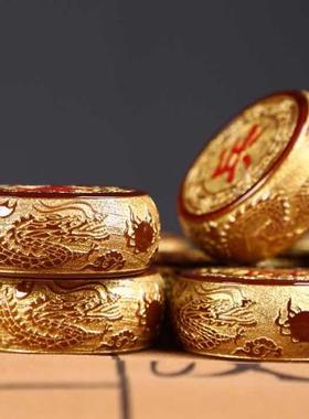 小叶桢楠九龙镀金象棋红木象棋木雕工艺品益智木制礼品定制