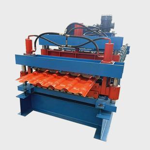 定制800仿树脂琉璃瓦机800彩钢瓦压瓦机树脂琉璃瓦压瓦设备