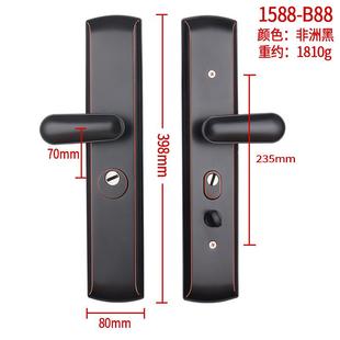 机械门锁加厚5.0不锈钢防盗门锁家用通用型批发入户大门把手面板
