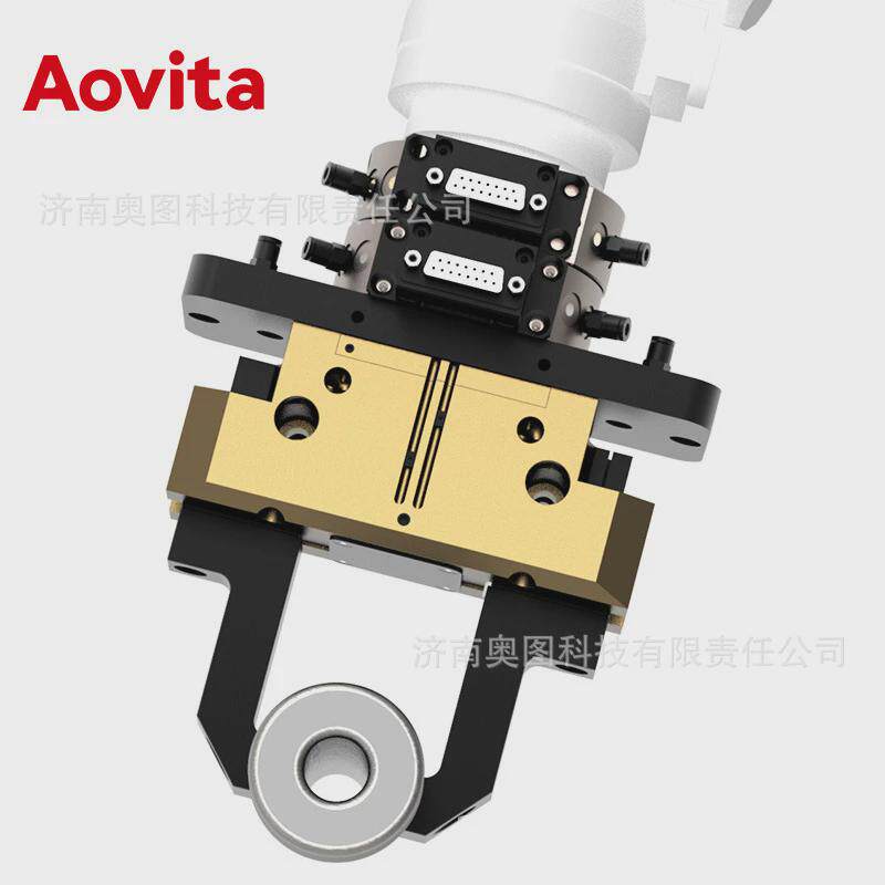 奥抓aovita机器人末端三指气动夹爪气缸平行夹爪pet-700图手夹指