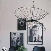 北欧现代简约ins网红过道卧室玄关小吊灯楼梯餐厅阳台草帽灯具