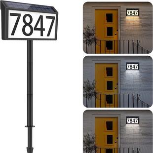 太阳能门牌灯户外防水户外庭院灯号码led地址指示灯