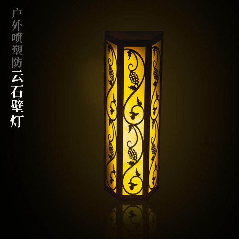 户外防水仿云石壁灯中式壁灯酒店别墅小区led门灯现代简约大壁灯