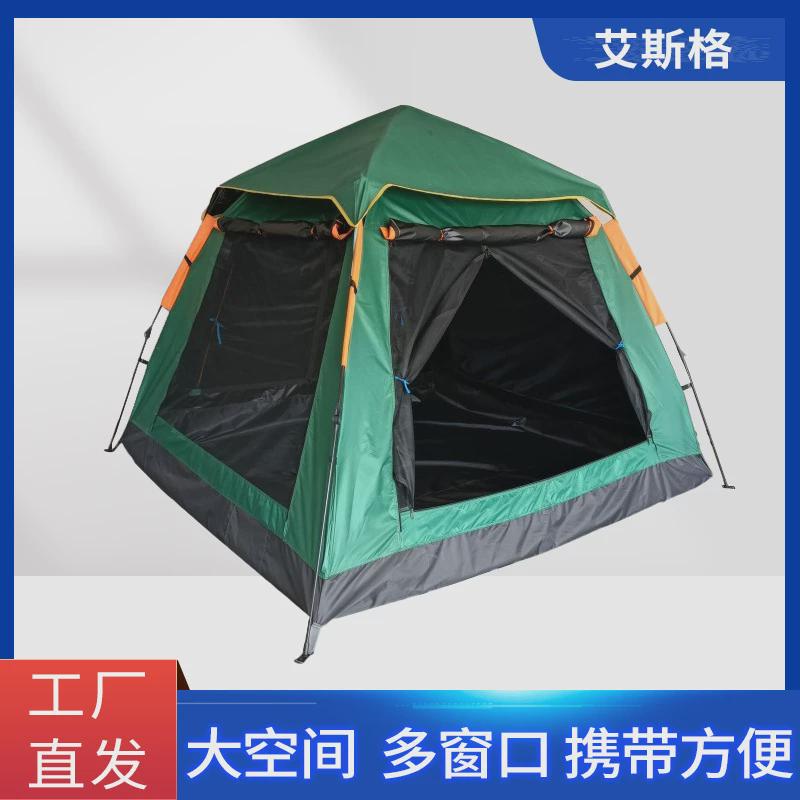 黑胶帐篷夏季野营家用户外野营全自动帐篷开式速弹簧露营帐篷