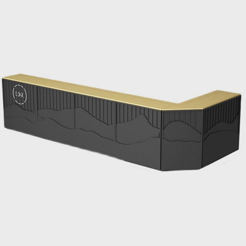 工业风设计师酒吧吧台台球馆健身房收银台酒店公司前台柜台接待台