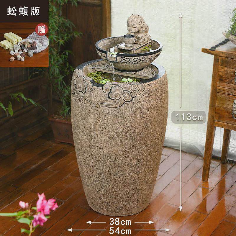l!庭院布置室外吐水水景水系景观循环水户外阳台鱼缸造景流水摆件