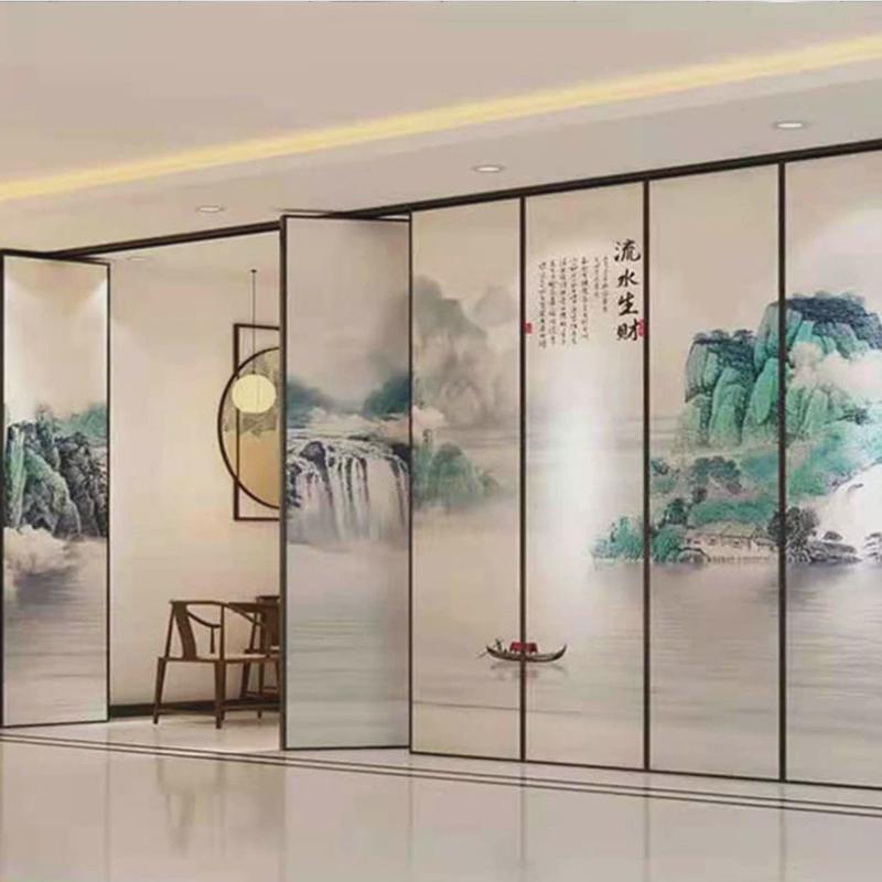 酒店趟隔音墙饭店包间活动隔断折叠屏风吊移动隔断门隔断隔墙厂家