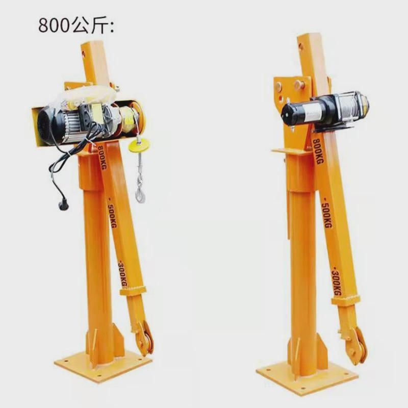 车载吊机电动绞盘4000磅货车卸车吊机1吨0.5吨液压折叠车载小吊机