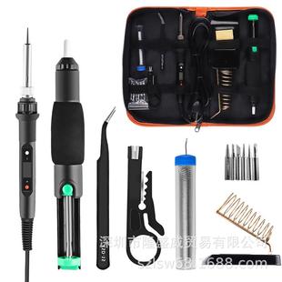 数显电烙铁调温可调电烙铁80w数字电烙铁规欧lcd2220v美规110v
