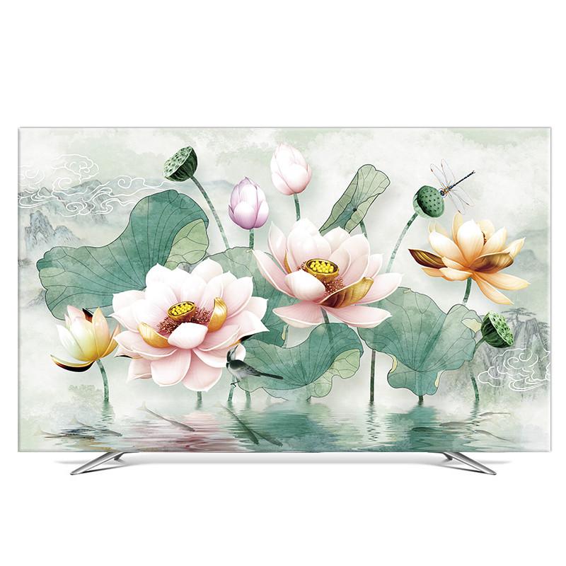 电视机罩防尘罩布挂式液晶55英寸52盖曲面65寸中式电脑电视套唐延