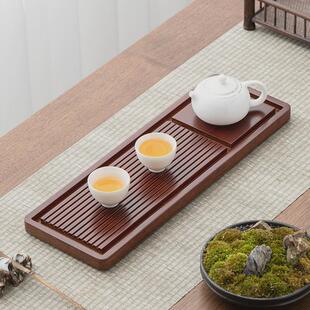 2023新款 茶海高端重竹实木家用功夫茶具小型干泡台茶盘 储水排水式