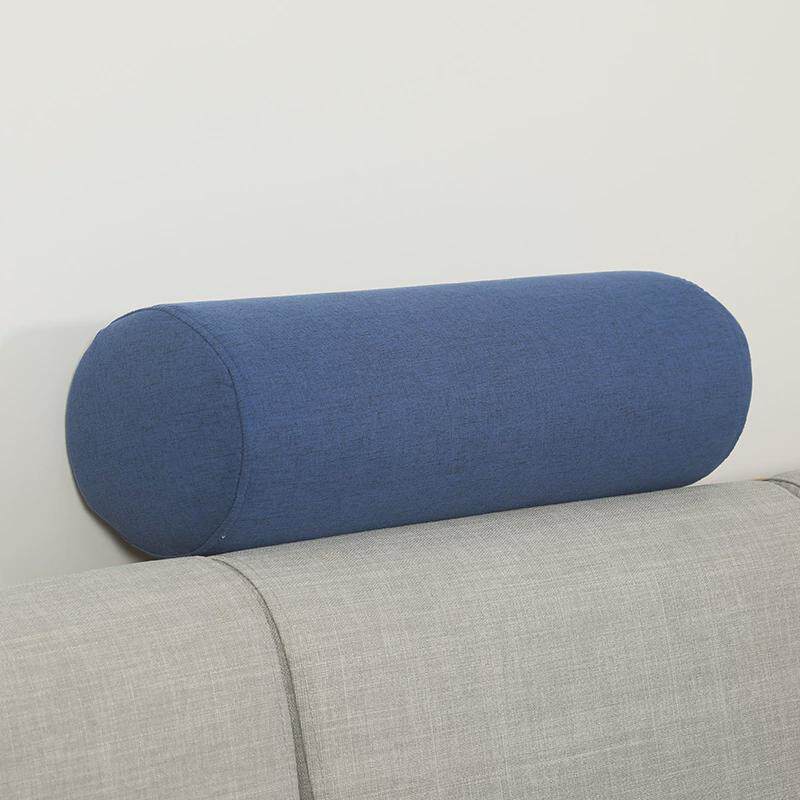 沙发头枕腰枕圆枕头长条护腰海绵靠垫加高客厅纯色靠枕沙发靠背垫