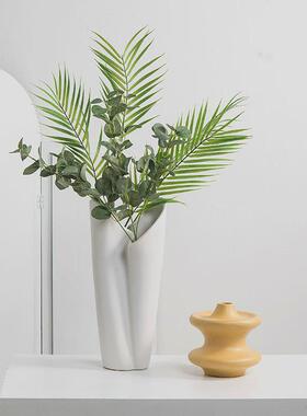 大口径客厅陶瓷花瓶简约北欧样板房不规则售楼处展厅饰品艺术摆件