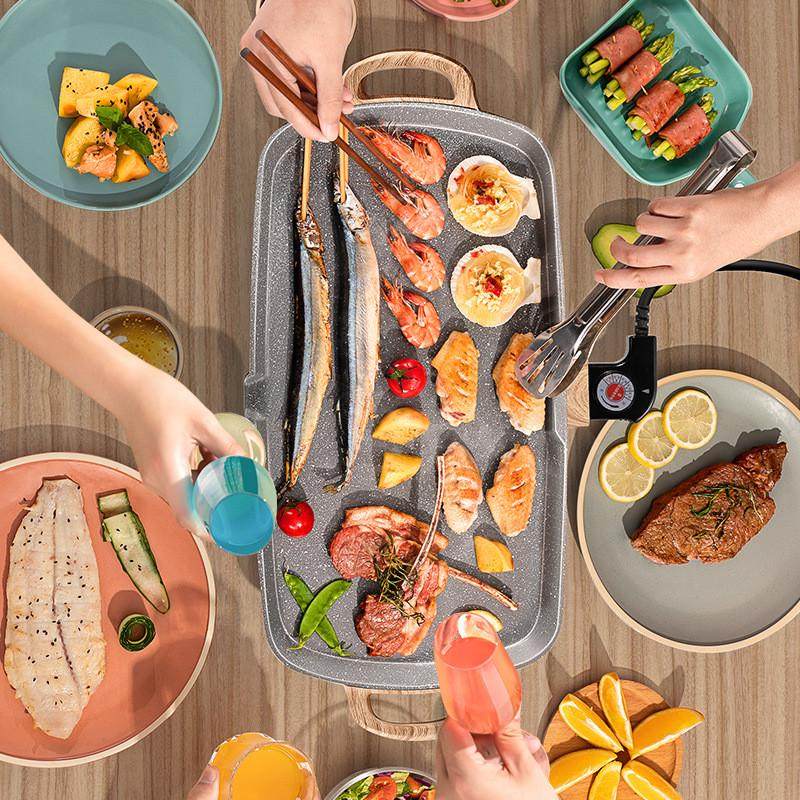 烧烤炉家用电烤盘韩式无烟烤肉锅铁板烧不粘烤架商用多功能烤肉机,厨房/烹饪用具,烧烤炉,淘宝优惠券,粉丝福利购,淘宝优惠卷