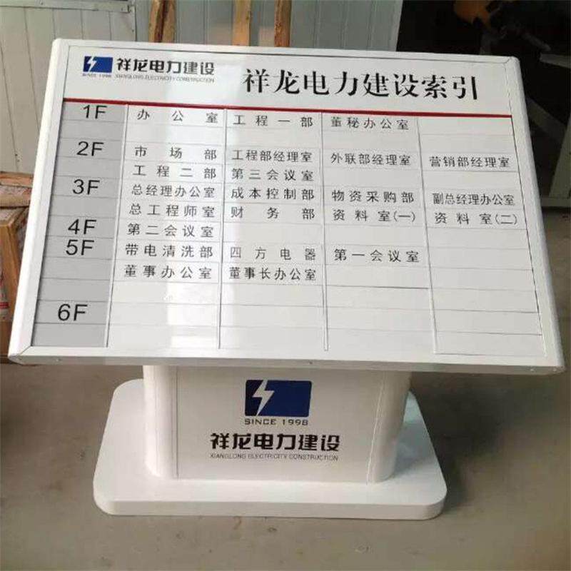大堂大厅斜面总索引指引楼层指示牌制作发光导视灯箱牌电梯牌牌