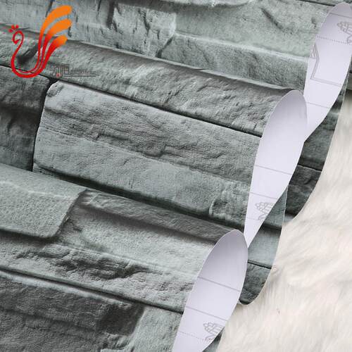 3d立体墙纸贴纸砖纹自粘墙纸卧室客厅背景彩装膜墙晶防水彩防污膜