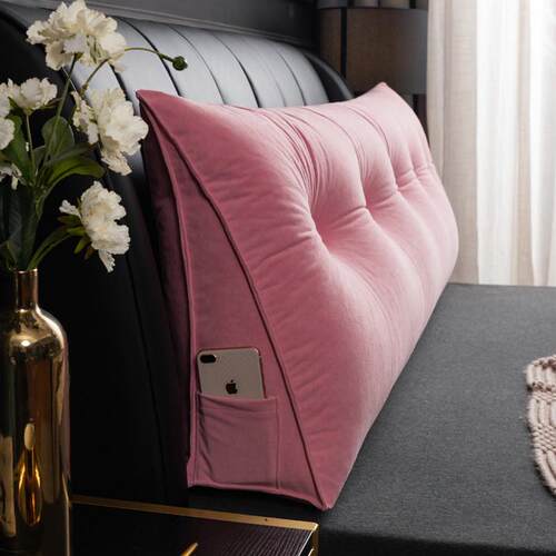 北欧床头靠垫靠枕软包三角沙发大靠背卧室床上护腰枕榻榻米可拆洗