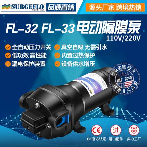 FL-32220V微小型交流电动隔膜自吸抽水泵热水器循环增压力上水泵