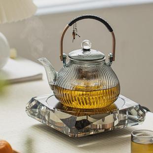 一品工坊煮茶壶玻璃耐高温家用烧水壶急须壶茗凤翔水晶电陶炉茶具