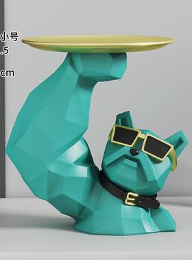 几何招财猫收纳摆件桌面电视柜茶几酒柜玄关办公桌乔迁送礼装饰品
