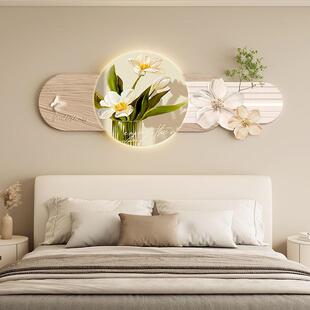 新款网红装饰画发光客厅led灯横幅沙发背景墙高级感创意挂画壁饰