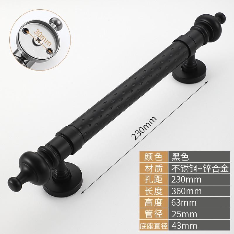 不锈钢木门大门大拉手新中式古铜明装把手别墅对开门带点卧室门把