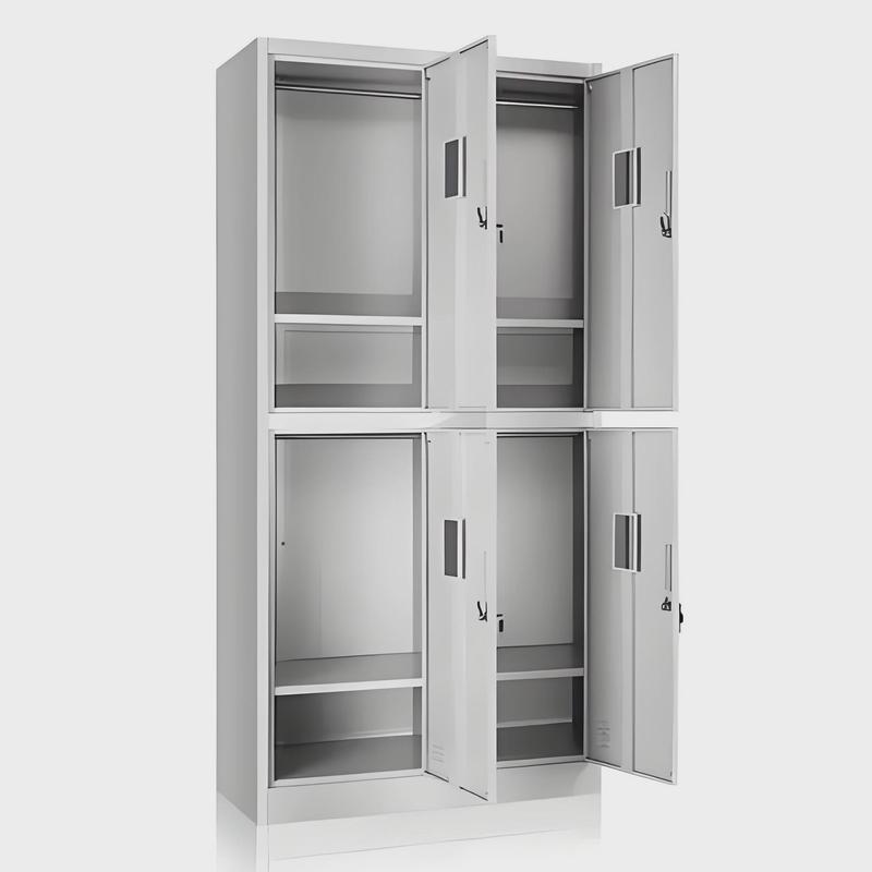 304不锈宿舍收纳员工钢制鞋柜简约办公室铁皮文件柜家用储物矮柜