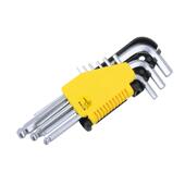 匠华工具9件套雾面铬钢钒加长球头内六角扳手1.5 10mm030103