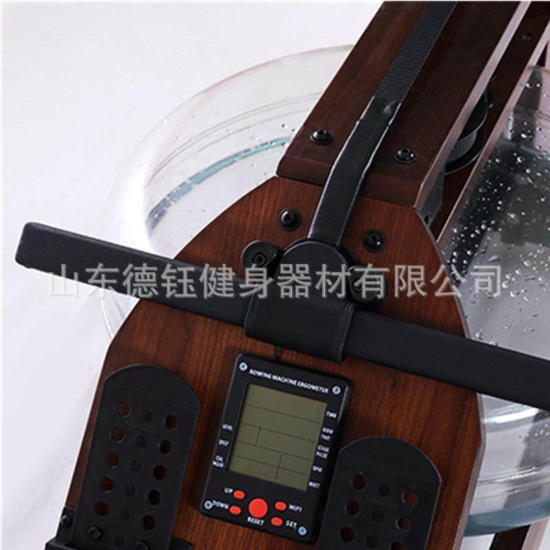 deyu家用智能水阻划船器双轨实木可折叠划船机纸牌屋同款健身器材
