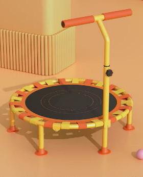 一达康蹦床家用扶手可调节儿童蹦蹦床室内小跳床可折叠运动弹跳床