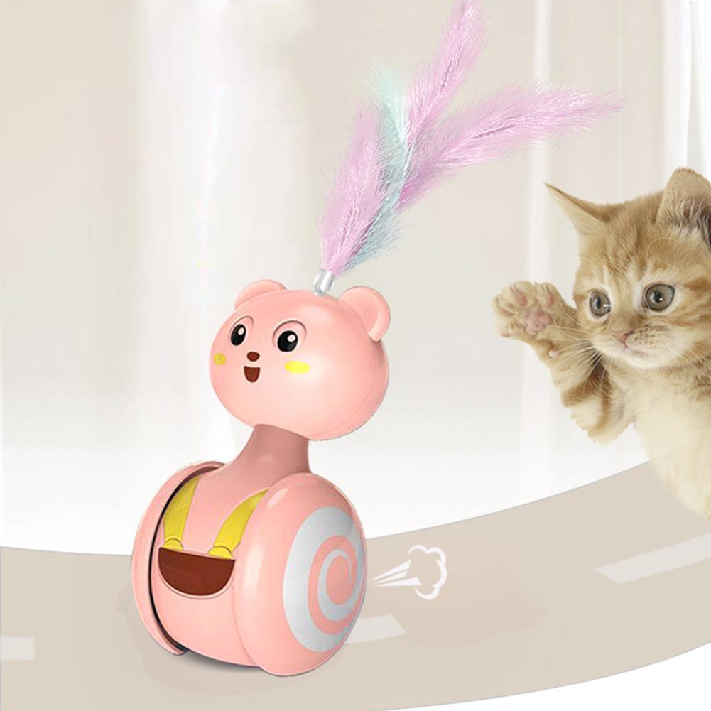 Automatic Cat Toys Tumbler Games Interactive Funny Teaser Fe