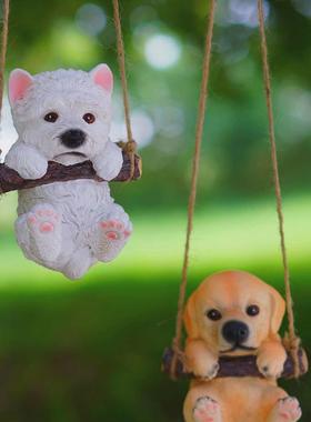 花44934园庭院摆件爱兔子攀登爬壁挂件可户外民宿幼树儿园花盆吊