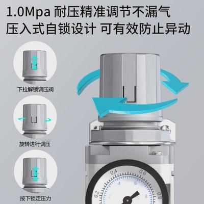 油水分离器带自动排水空压机空气过滤气泵调压阀气动气源处理器AW