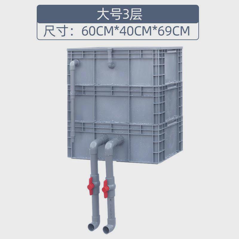 周转箱过滤鱼缸工业风龟缸净水过滤器滴流盒上滤水循环沼泽箱抖音
