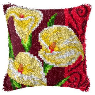 87Ndiy花十字绣地毯绣段段绣手工抱枕车枕沙发枕毛线绣抱枕送材料