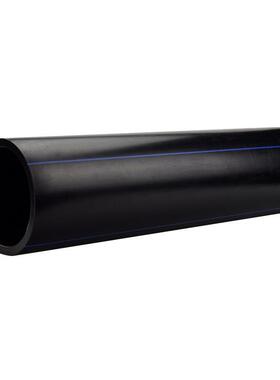 pe给水管160管排水管道黑色塑料硬管大口径拖拉牵引实壁农田灌溉