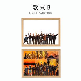 22n十个勤天镜周边灯光画后陡门58号子装饰画种地吧落日相框生日