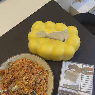 饰品 高摆件值陶瓷餐巾盒云朵陶瓷抽纸盒陶瓷家居玄关茶几颜客厅装