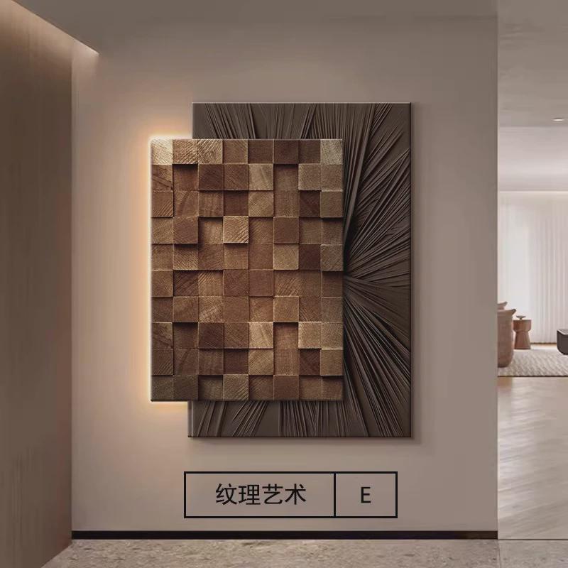 客厅壁画沙发背景墙2024新款挂画轻奢高级感发光壁灯光玄关装饰画
