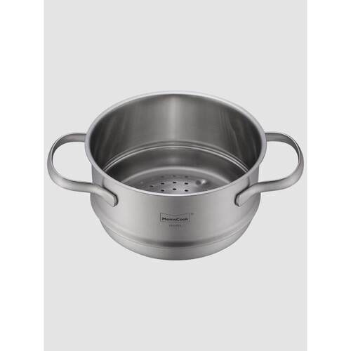 热销momscook蒸屉厨304不锈钢加厚小蒸笼16/18/20cm多用锅奶锅慕