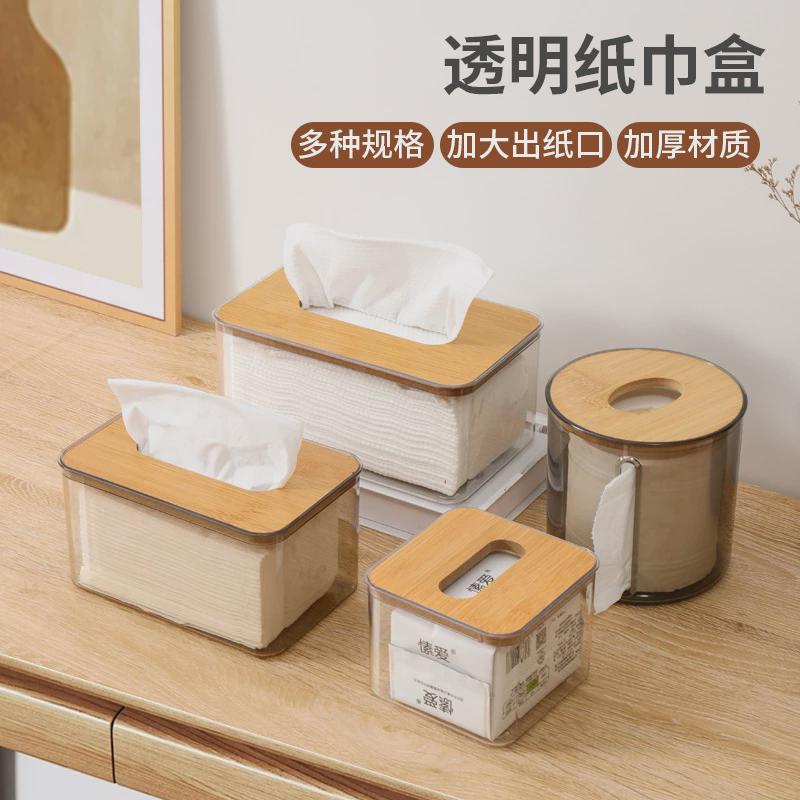 透明纸巾盒家用高级桌面抽纸盒纸抽盒办公室客厅简约纸筒餐桌图片