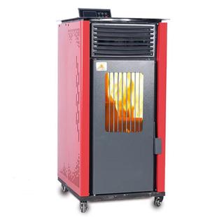 生物颗粒取暖炉可烧水智能的木材颗粒两用暖风炉做饭恒温自动下料