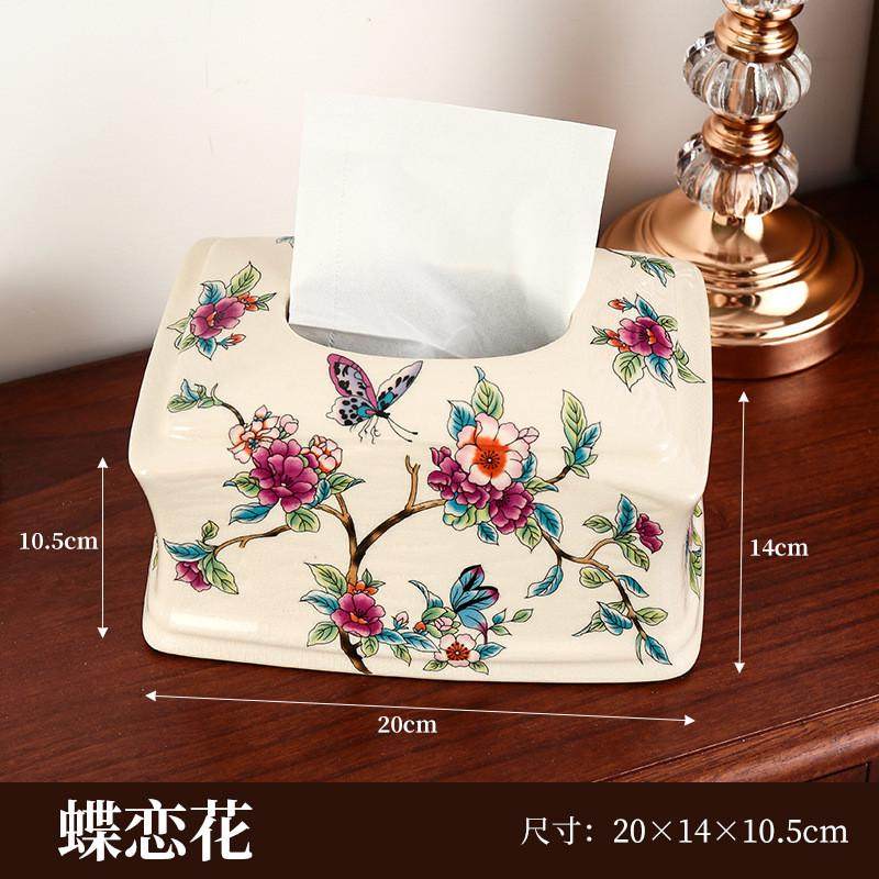 美式复古陶瓷纸巾盒装饰摆件欧式宫廷客厅茶几纸抽盒家用抽纸盒,收纳整理,纸巾盒,淘宝优惠券,粉丝福利购,淘宝优惠卷