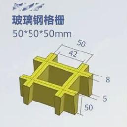 玻璃钢防滑格污水池玻璃钢网格玻璃钢栅板排水格栅板50*50*50