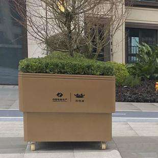 不锈钢花箱户外庭院种植箱售楼部移动花箱花盆园林市政花槽种植