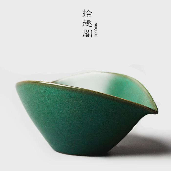 景德镇陶瓷手工公道杯日式分茶器 功夫茶具匀杯大号 简约断水利落